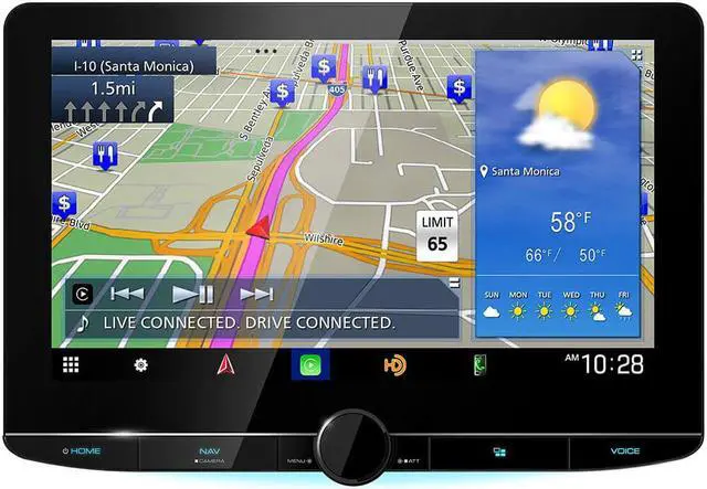 Alt view image 7 of 16 - Kenwood eXcelon NEW DNR1007XR 10.1" Floating Panel High Definition Receiver