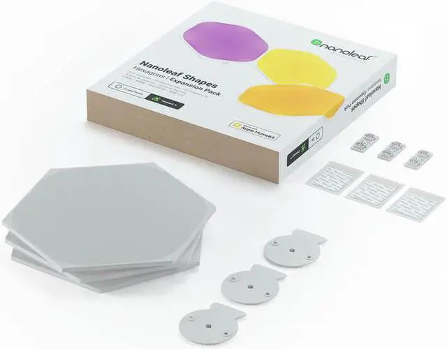 Alt view image 2 of 6 - nanoleaf NL420001HX3P Shapes-Hexagons Expansion Pack