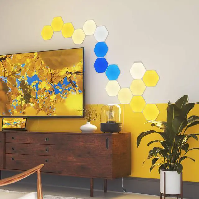 Alt view image 3 of 16 - nanoleaf NL427003HX7P Hexagon Light Panels - Smarter Kit - 7 Panels