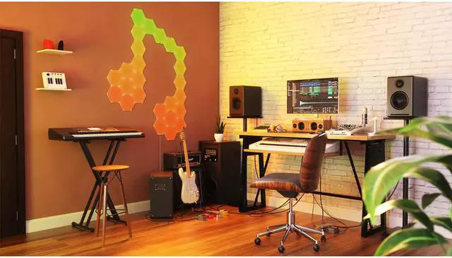 Alt view image 4 of 16 - nanoleaf NL427003HX7P Hexagon Light Panels - Smarter Kit - 7 Panels