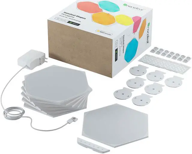 Alt view image 2 of 16 - nanoleaf NL427003HX7P Hexagon Light Panels - Smarter Kit - 7 Panels