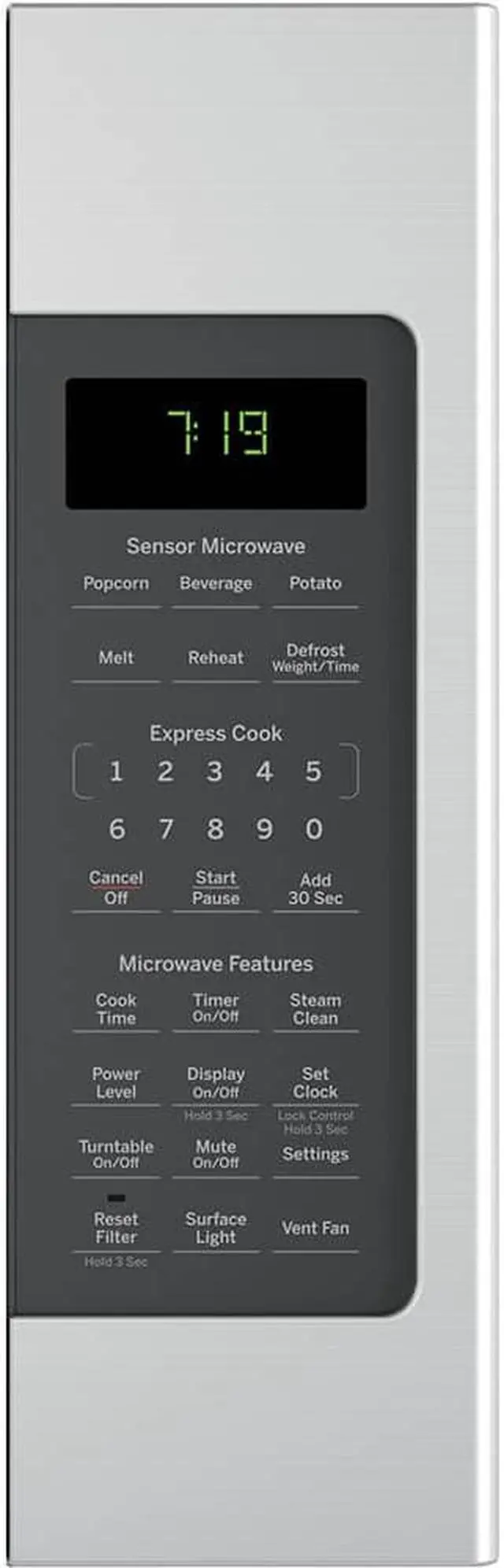 Alt view image 8 of 9 - G.E. JVM7195SKSS 1.9 Cu. Ft. 1000W Stainless Over-the-Range Microwave
