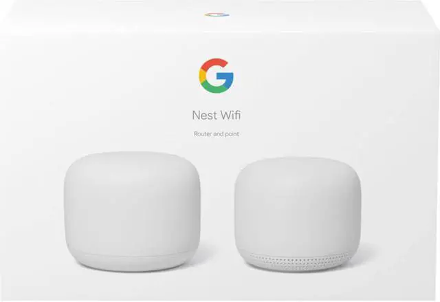 Alt view image 2 of 20 - Google GA00822US Nest Dual-Band Wi-Fi System - Snow