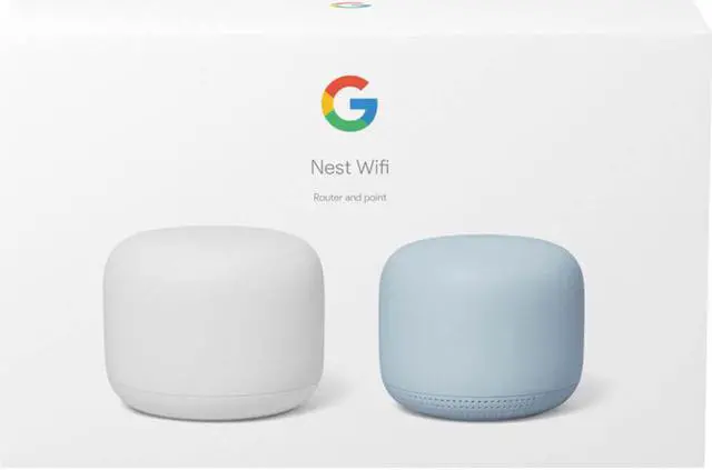 Alt view image 2 of 5 - Google Nest GA01426-US Wi-Fi Router and Point - Snow-Mist