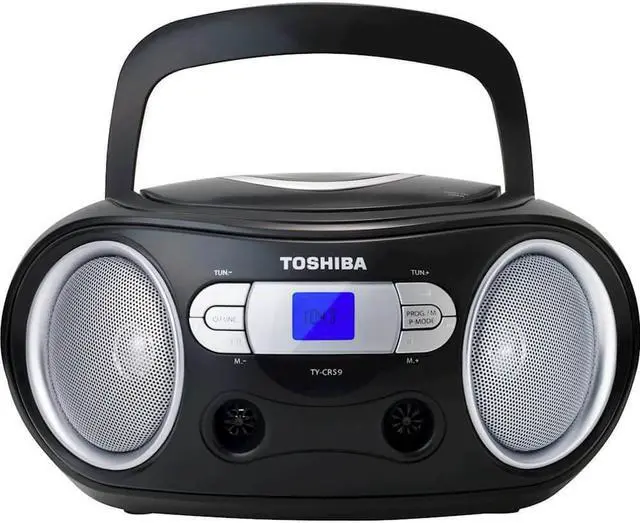 Alt view image 6 of 20 - Toshiba Portable CD Boombox with AM/FM Stereo and Aux Input TY-CRS9