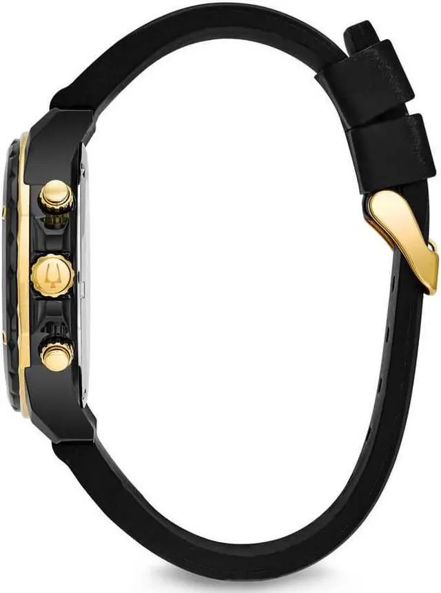 Alt view image 9 of 10 - Bulova Marine Star Chronograph Mens Gold Plated Stainless Steel Watch 98B278