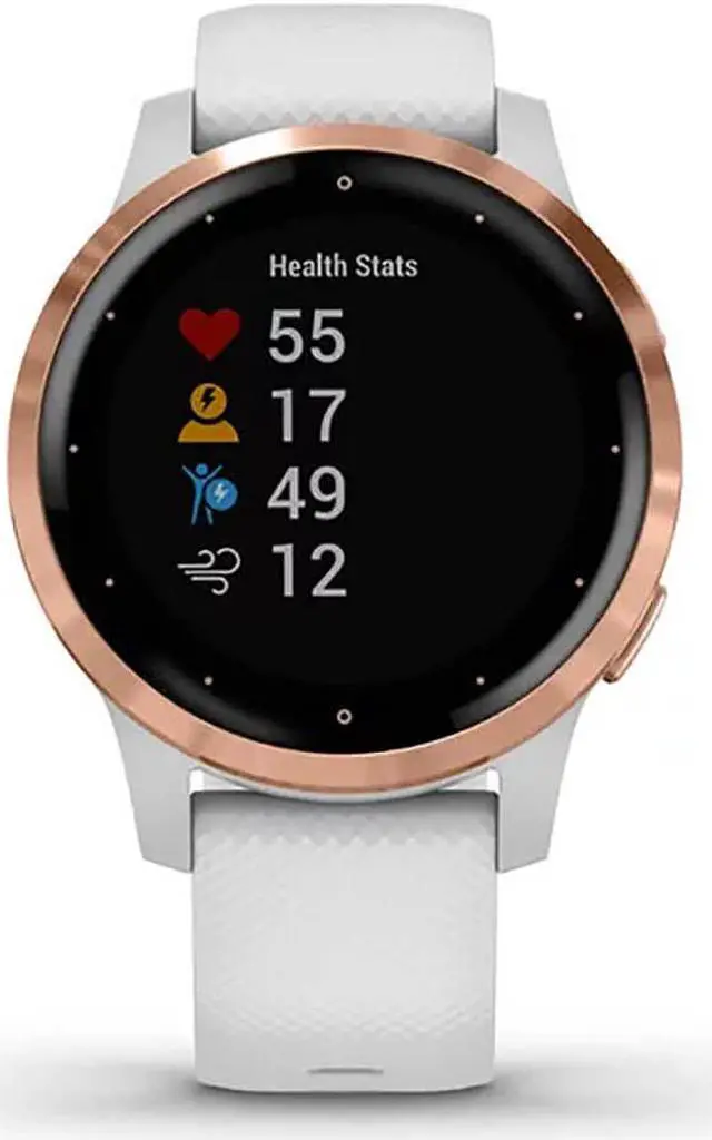 Alt view image 18 of 20 - Garmin vivoactive 4S Smartwatch (40mm, Rose Gold Stainless Steel Bezel/White Case, Silicone Band)