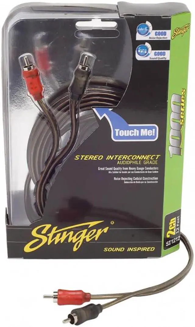 Alt view image 3 of 5 - Stinger 2 channel 1000 series 20 RCA interconnects