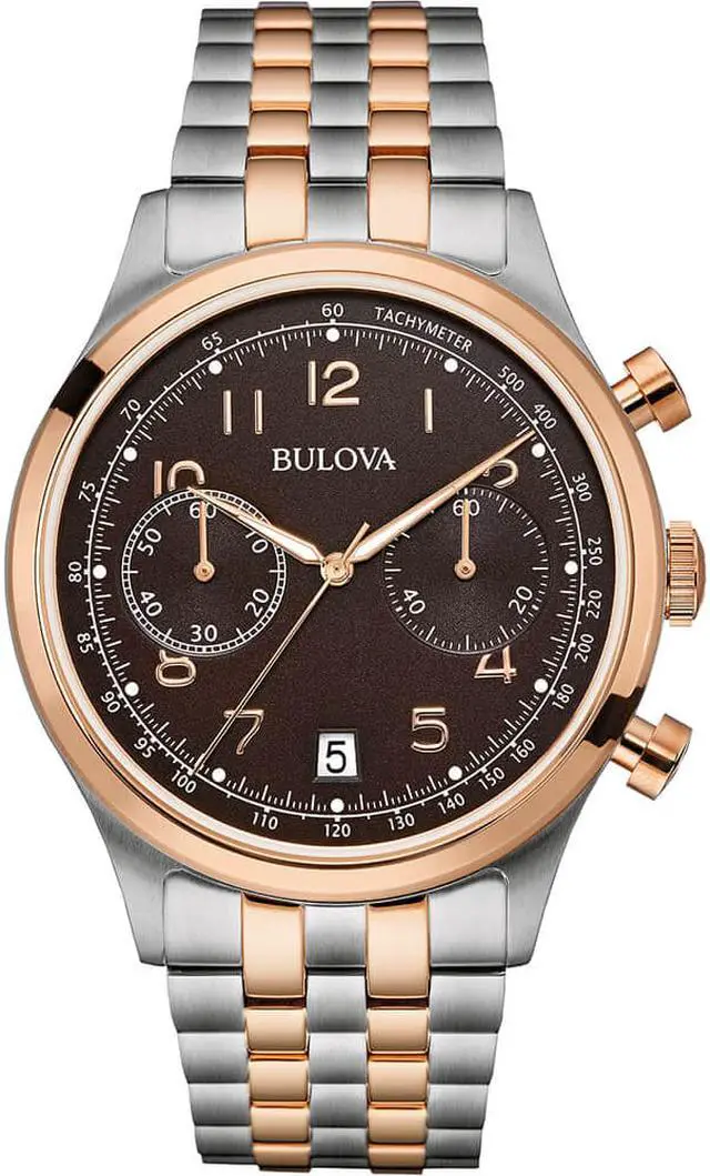 Alt view image 9 of 15 - citizen 98B248 Mens Silver & Rose Gold Finish Chronograph Watch