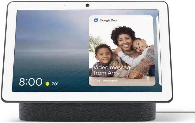 Alt view image 7 of 20 - Google Nest GA00639US Hub Max with Google Assistant- Charcoal Black