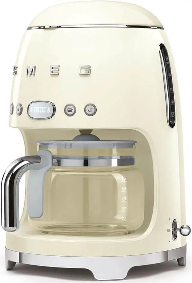 Alt view image 5 of 6 - Smeg Retro Style Coffee Maker Machine, 17.3 x 12.8 x 11.3, Cream