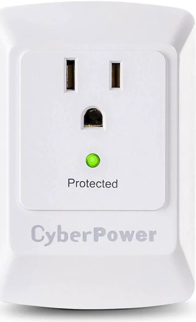 Alt view image 2 of 4 - CyberPower B100WRC1 Essential 1 Outlets Surge Tap, White, 125 Volts