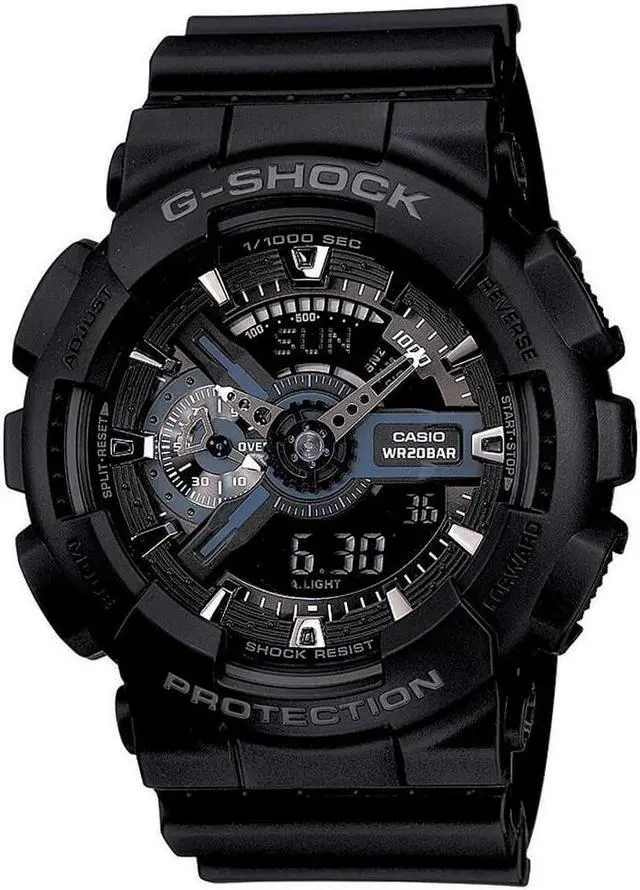 Alt view image 6 of 9 - Casio GA1101B Mens Black G-Shock Analog-Digital Watch
