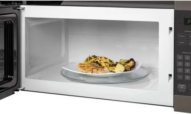 Alt view image 2 of 8 - G.E. JVM3160EFES 1.6 Cu. Ft. 1000W Slate Over-the-Range Microwave Oven