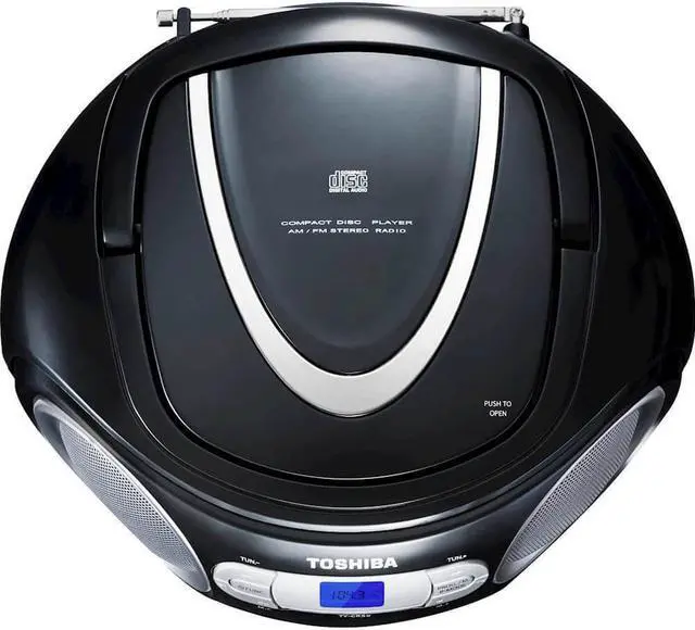 Alt view image 7 of 20 - Toshiba Portable CD Boombox with AM/FM Stereo and Aux Input TY-CRS9