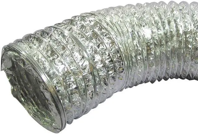 Alt view image 2 of 2 - Deflecto F0408MSX/30 Aluminum Duct (Supurr-Flex transition ducting; 8ft)