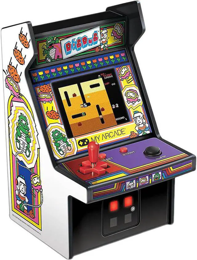 Alt view image 9 of 16 - MY ARCADE BANDAI NAMCO Dig Dug 6" Micro Arcade Machine Portable Handheld Video Game