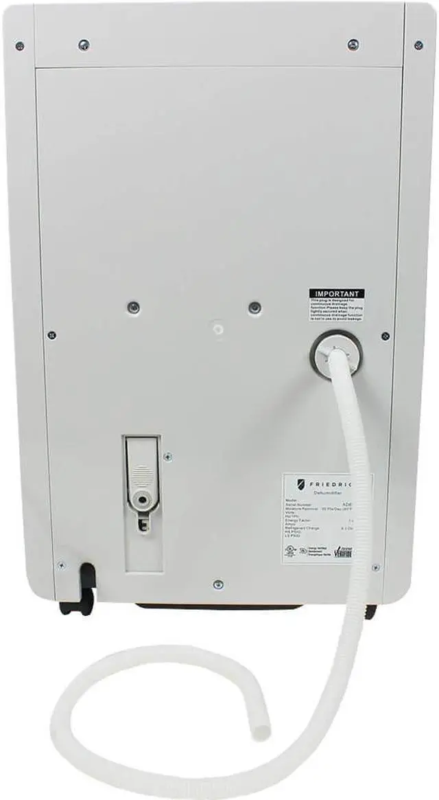 Alt view image 4 of 5 - FRIEDRICH D35B1A Dehumidifier, 16.2 pt, White, 3 Speeds, ENERGY STAR(R)