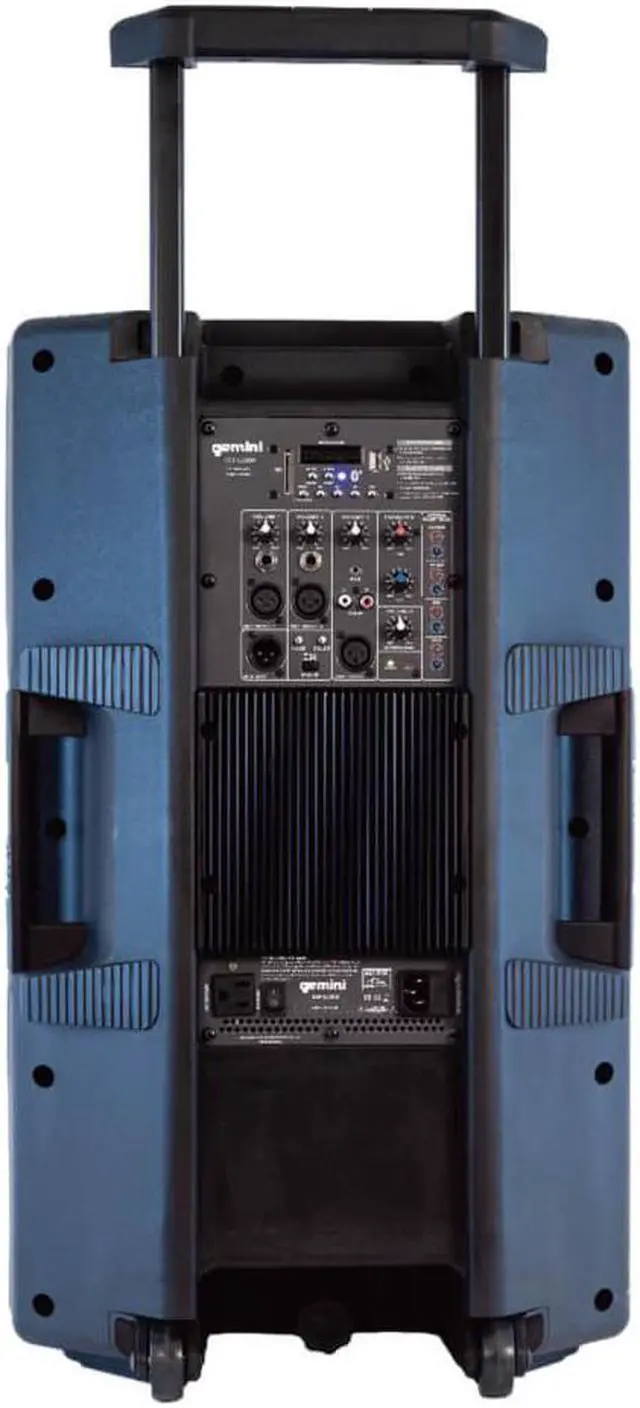 Alt view image 3 of 20 - Gemini GSP-L2200PK Unleash the Ultimate 15" Bluetooth Party Speaker with Dynamic LED Lights, Built in Media Player, and Included Microphone and Speaker Stand