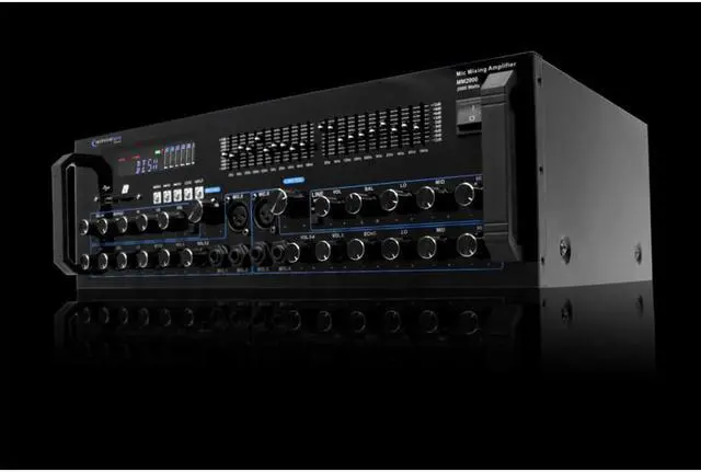 Alt view image 11 of 16 - Technical Pro MM2000BT Pro Mic Mixing Amplifier