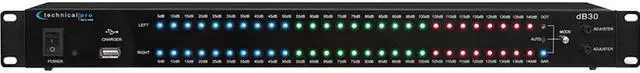 Alt view image 8 of 9 - Technical Pro DB30 1U Rack Mount dB Display with Power Supply