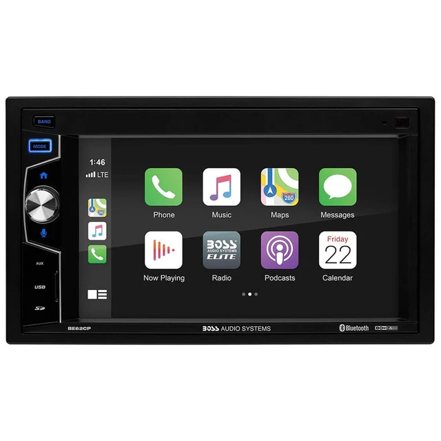 Alt view image 3 of 4 - BOSS Audio BE62CP 2-DIN 6.2" Touchscreen Car Stereo Digital Multimedia Player
