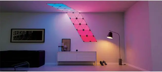 Alt view image 8 of 9 - Nanoleaf Shapes Triangles Expansion Pack w/3x Triangle Light Panels, 80 Lumens