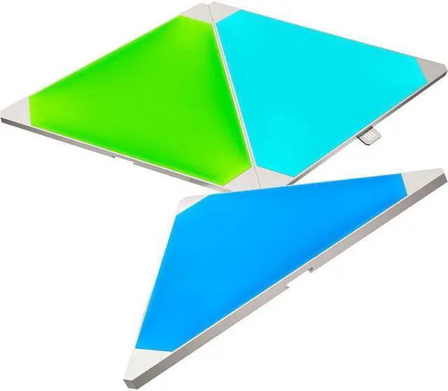 Alt view image 6 of 9 - Nanoleaf Shapes Triangles Expansion Pack w/3x Triangle Light Panels, 80 Lumens