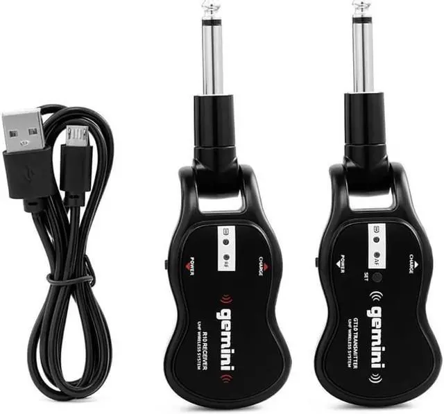 Alt view image 4 of 20 - Gemini GMUG100 UHF Wireless Guitar System