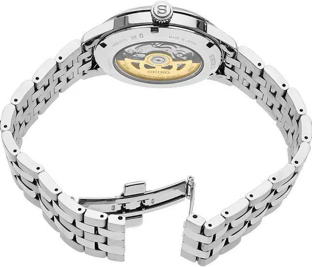Alt view image 6 of 8 - Seiko Presage Mens Stainless Steel Blue Dial Automatic Watch SRPB41
