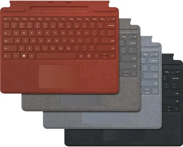 Alt view image 5 of 11 - Microsoft 8XA-00061 Surface Pro Signature Keyboard Platinum
