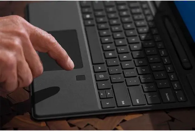 Alt view image 3 of 10 - Microsoft 8XF-00001 Surface Pro Signature Keyboard with Fingerprint Reader Black