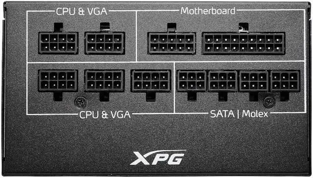 Alt view image 11 of 14 - XPG CORE REACTOR COREREACTOR850G-BKCUS 850W Power Supply - Internal - 850 W - 1 Fan(s) - 90% Efficiency