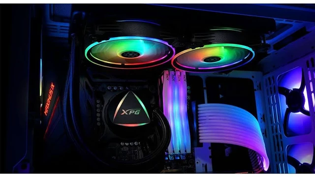 Alt view image 10 of 19 - XPG LEVANTE RGB Liquid CPU Cooler: 360mm Radiator 3 x 120mm Fans