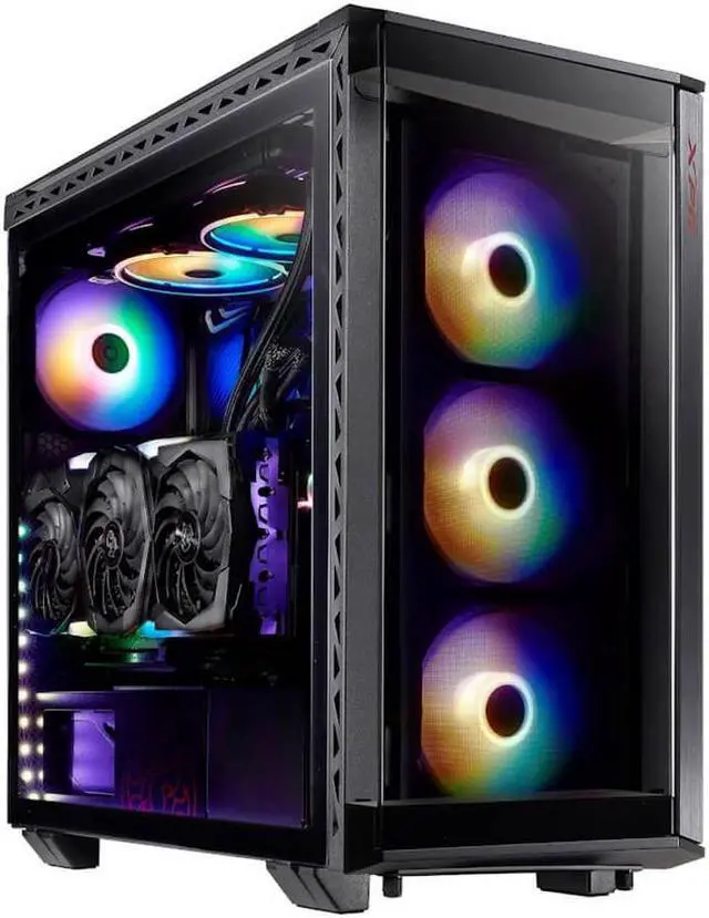 Alt view image 8 of 13 - XPG BATTLECRUISER ATX Super Mid Tower Case-Black-BATTLECRUISER-BKCWW
