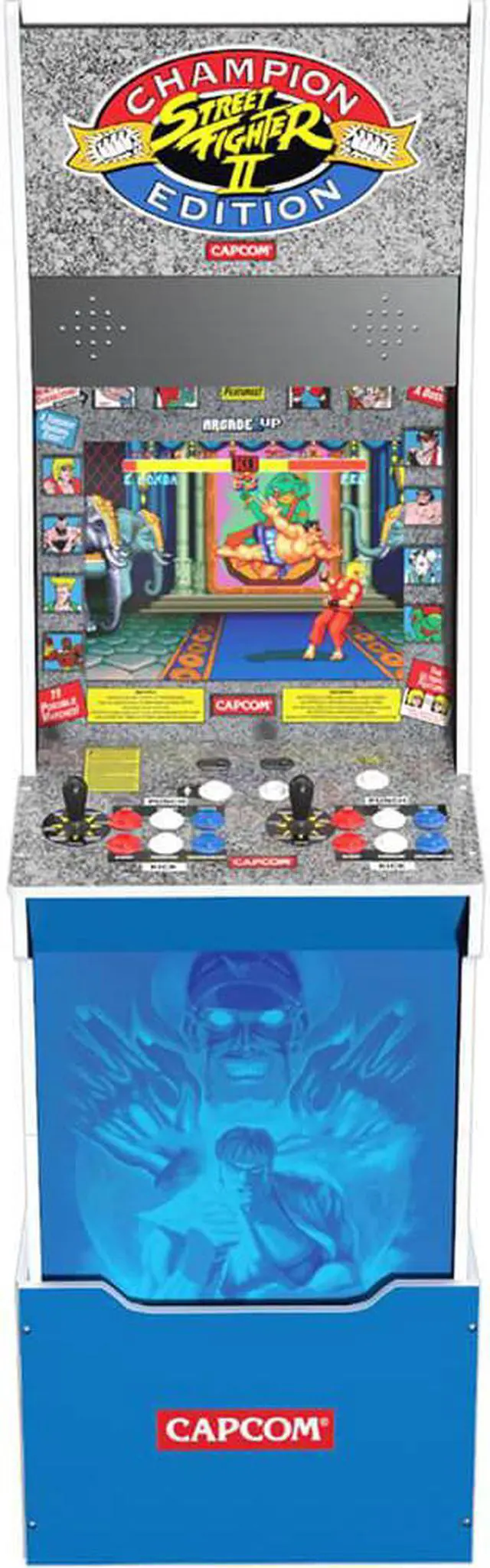 Main image of Arcade1Up Street Fighter II Champion Edition Home Arcade with Riser and Stool