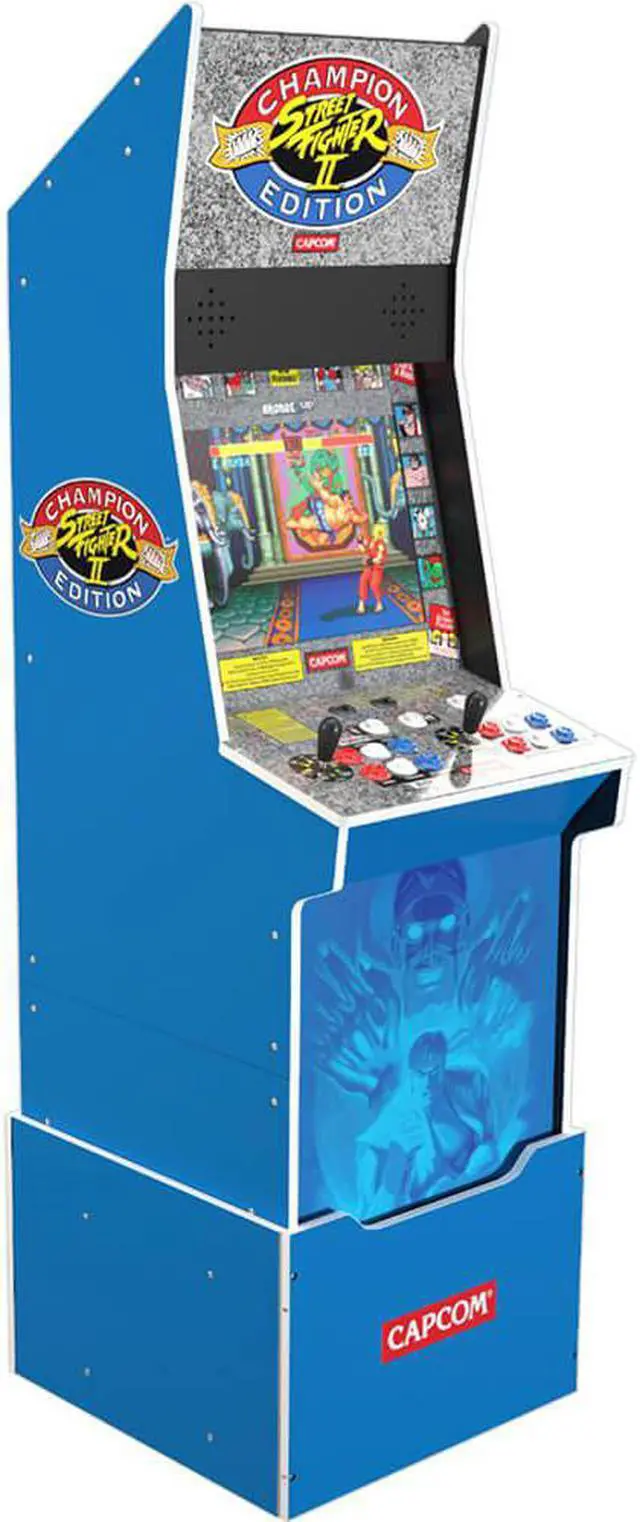 Alt view image 3 of 4 - Arcade1Up Street Fighter II Champion Edition Home Arcade with Riser and Stool