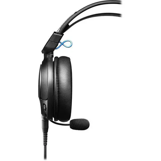 Alt view image 11 of 16 - Audio Technica High Fidelity Closed Back Gaming Headset - Black