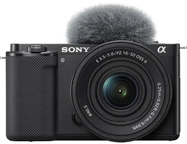 Alt view image 3 of 8 - Sony ZVE10KB 16-50mm Vlog Camera With new kit lens - Black