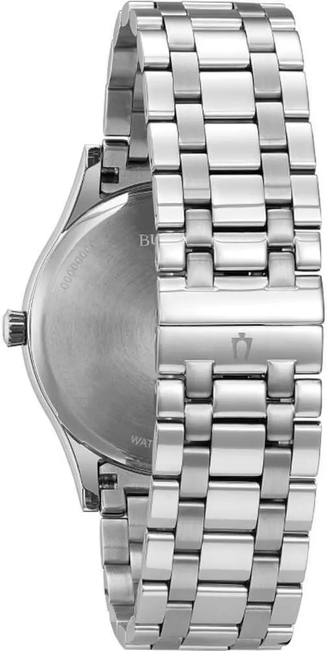 Alt view image 8 of 15 - Bulova Mens Charcoal Dial Stainless Steel Dress Quartz Watch 96B261