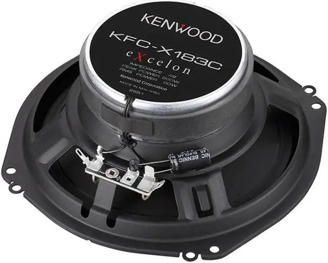 Alt view image 10 of 11 - Kenwood eXcelon KFCX183C 7 inch Oversized Custom Fit Car Speakers