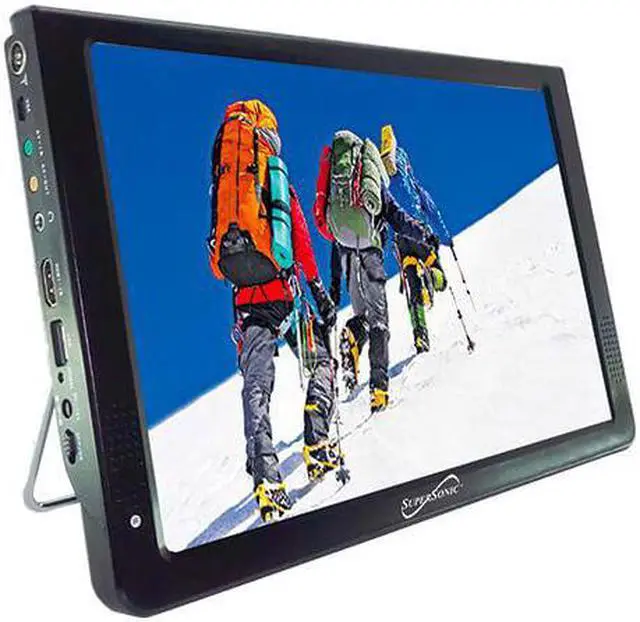 Alt view image 3 of 15 - Supersonic SC-2812 12" Portable Ultra Lightweight Widescreen LED TV, HDMI, SD, MMC, USB, VGA Remote Control