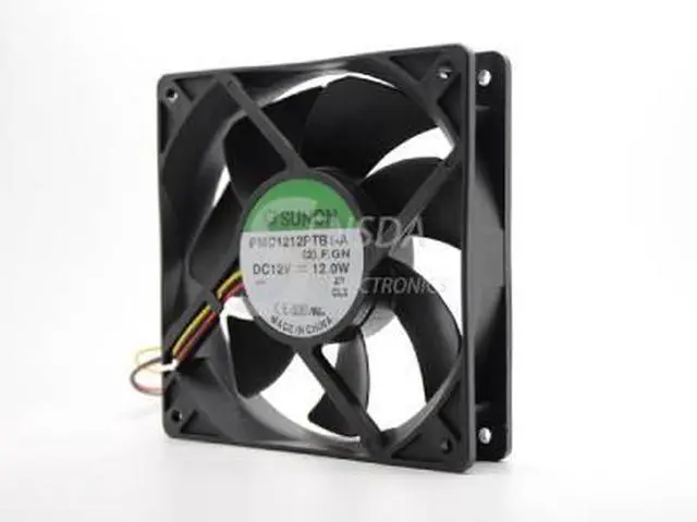 Alt view image 2 of 5 - Sunon PMD1212PTB1-A (2).F.GN 120mm x 25mm 12V 12.0W 3pin 150CFM Case Fan