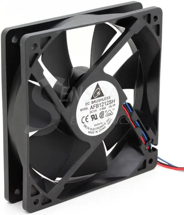 Alt view image 2 of 6 - Delta fan AFB1212SH 12CM 12025 120*120*25MM 12V 0.80A Cooling Fan Good Quality