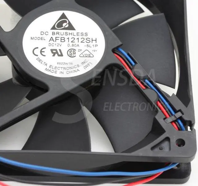Alt view image 6 of 6 - Delta fan AFB1212SH 12CM 12025 120*120*25MM 12V 0.80A Cooling Fan Good Quality