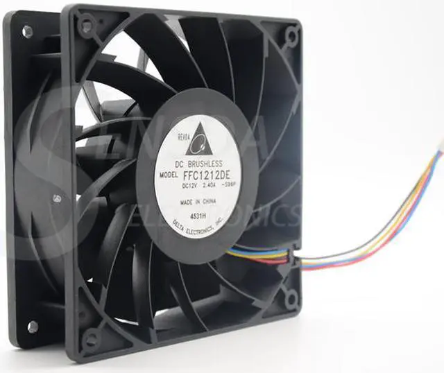 Alt view image 3 of 5 - FFC1212DE Delta 12cm 12038 120mm DC 2.4A ball bearing violence powerful fan