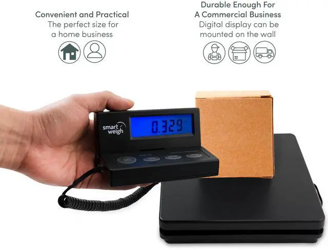 Alt view image 4 of 10 - Smart Weigh Digital Shipping Postal Scale (110lb.) with Extendable Cord
