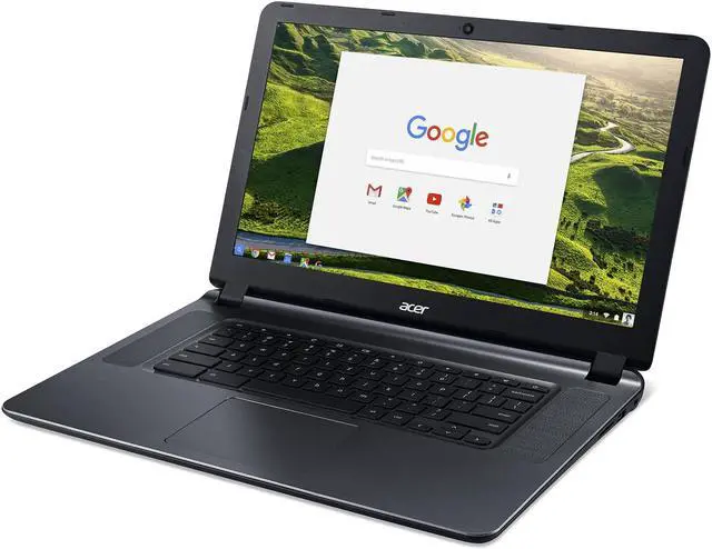 Alt view image 3 of 6 - Acer Chromebook 15 Chromebook, 15.6" HD Display, Intel Celeron N3060 Upto 2.48GHz, 2GB RAM, 16GB eMMC, HDMI, Card Reader, Wi-Fi, Bluetooth, Chrome OS (NX.GHJAA.002)