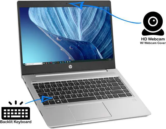 Alt view image 4 of 7 - HP ProBook 440 G7 Notebook, 14" IPS FHD Display, Intel Core i5-10210U Upto 4.2GHz, 8GB RAM, 256GB NVMe SSD, HDMI, DisplayPort via USB-C, Card Reader, Wi-Fi, Bluetooth, Windows 10 Pro (8WC35UT)