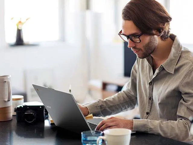 Alt view image 6 of 7 - Acer 514 Chromebook, 14" IPS FHD Display, Intel Celeron N3350 Upto 2.4GHz, 4GB RAM, 32GB eMMC, Card Reader, Wi-Fi, Bluetooth, Chrome OS (NX.H1QAA.001)